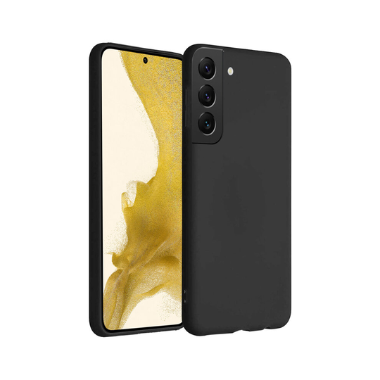 (Black) Case For Samsung Galaxy S22+ Silicone Gel Phone Cover