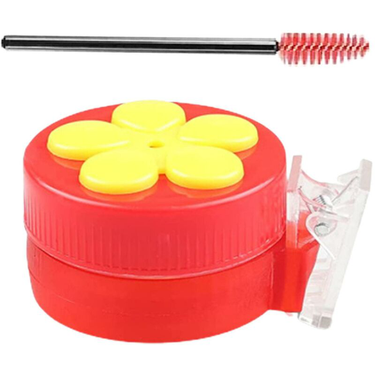 Handheld Hummingbird Feeders Plastic Mini Hand Feeding Tools(red,4pcs)