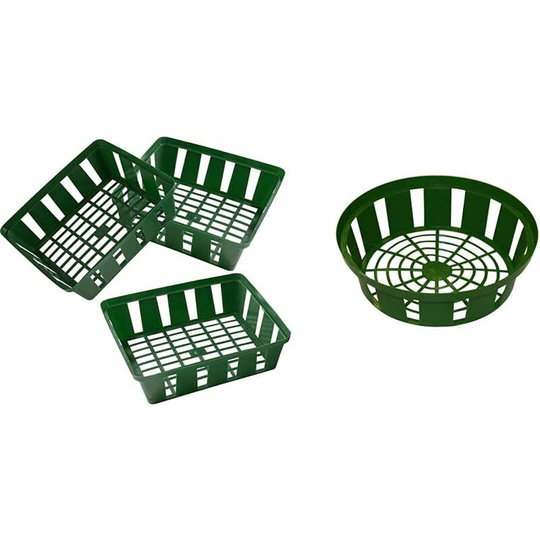 FLOR79160 Container for Flower Bulbs 24 x 21 cm Set of 3 Green Plastic ø 22 cm - Planting Accessory for bulbs