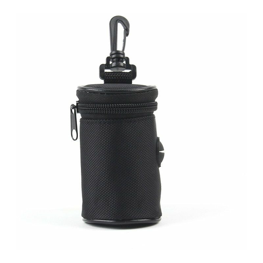 Cloth Dog Poop Bag Dispenser, Dog Poop Bag Holder with Carabiner - Black
