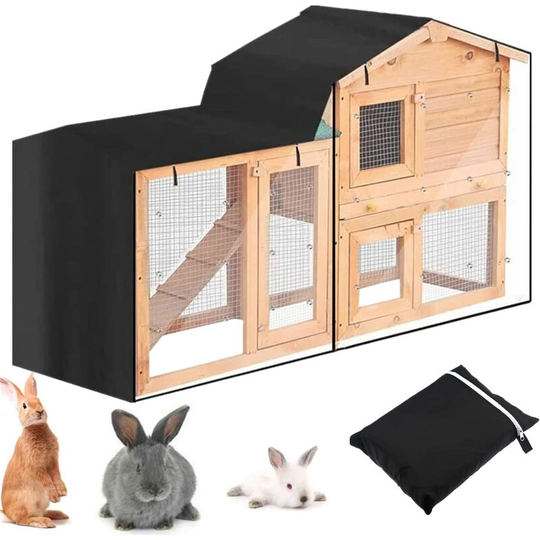 Heguyey - Rabbit Hutch Cover Rabbit Hutch Cover Double Layer Thermal Rabbit Cage Cover for Rabbits Cats Hamster Pets Bird (For Arrow Rabbit)