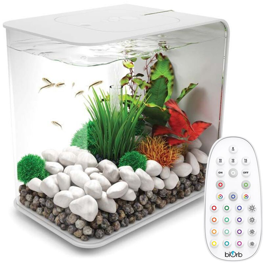 Biorb - Flow 15L Aquarium, White with mcr led lighting