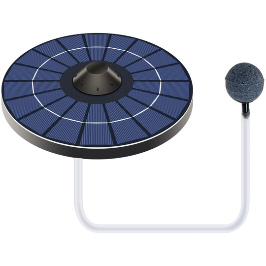 Asupermall - Solar Pond Aerator Oxygen Pump With Air Hose and Bubble Stone Floating Water Pond Aerator Fish Tank Oxygenator for Birdbath Fountain