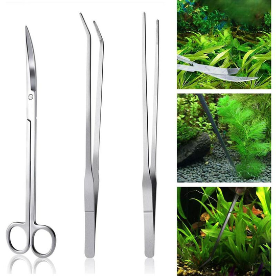 Einemgeld - Aquarium Kit Tool Accessories,Aquatic Plant Tools,Aquarium Kit,Stainless Steel Aquarium Kit Aquarium Aquatic Plant Tools Sets Tweezers