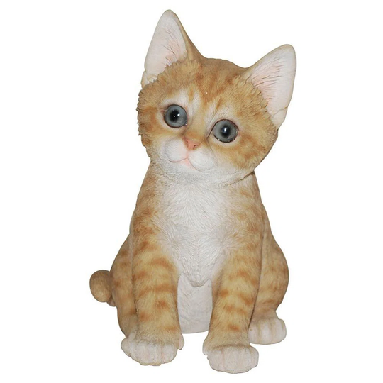 Ginger Kitten Sitting Resin Figurine