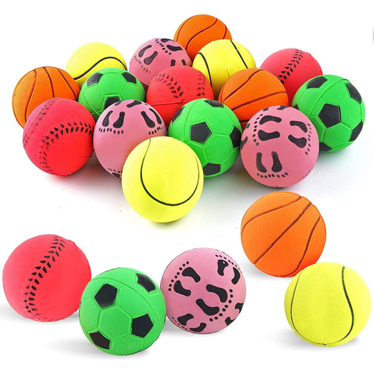 15 Mixed Premium Rubber Toy Balls