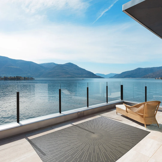 Derilien Power Loom Grey Indoor/Outdoor Rug