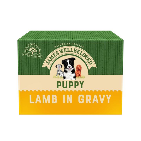 James Wellbeloved Puppy & Junior Pouches - Lamb with Rice - 10 x 150g