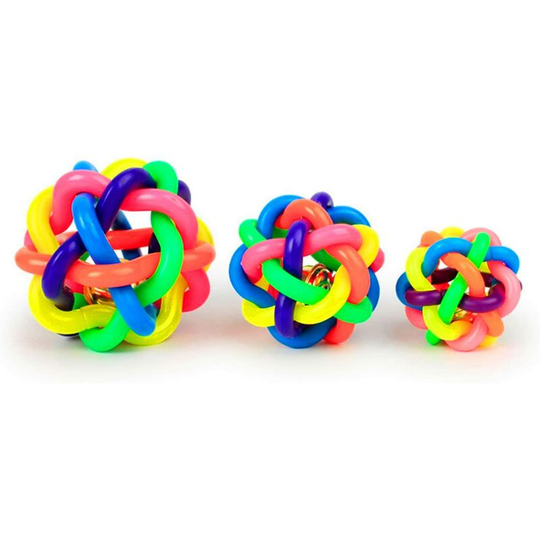 Soekavia - Premium Rubber Dog Balls - Pack of 3 Non-Toxic and Bite Resistant Toy for Large and Small Dogs s / m / l