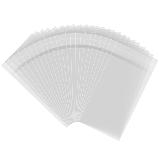 300 Pieces Clear Cellophane Bags Self-Adhesive Sealing Treat Bags OPP Plastic Bag for Candy, Soap, Cookie, Valentine Chocolates (5 x 7 Inches)
