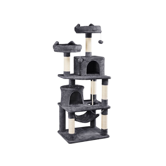 62.5' h Multi Level Cat Tree, Dark Gray - dark gray - Yaheetech