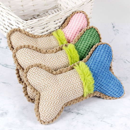 3 pcs pet supplies grinding teeth bite resistant cat dog cornpile big corn kernels bone vocal plush toy 22.5*15cm