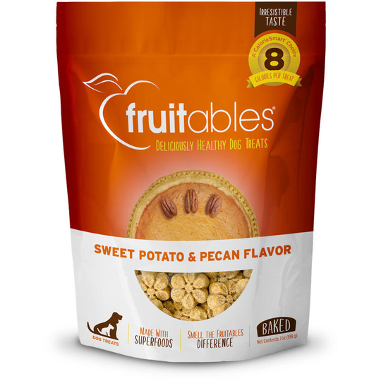 Fruitables Sweet Potato & Pecan Dog Treats (198g) (Sweet Potato & Pecan) - Sweet Potato & Pecan