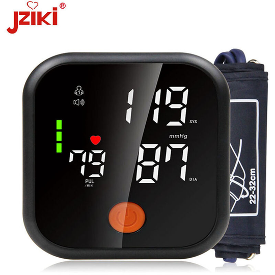 Jziki - ZK-B882 Upper Arm Blood Pressure Monitor Digital bp Monitor Electronic Sphygmomanometer Tonometer Supports English Voice Broadcast Heart Rate