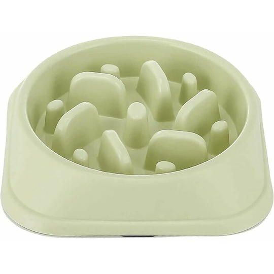 Slow Feeding Bowl for Dogs, Slow and Interactive Feeding for Pets Durable Non-Slip Pet Drinking Water Bowl Blue (Green)