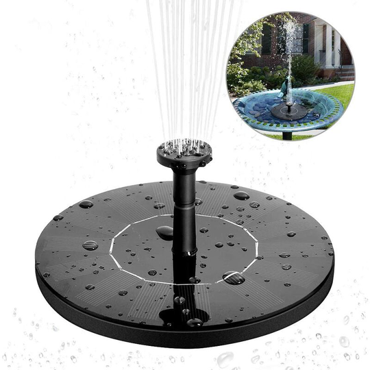 Denuotop - Solar Fountain Solar Water Pump 1.4W Monocrystalline Solar Swimming Fountain Easy to Use Solar Fountain Pump for Garden Terrace Birds Pond