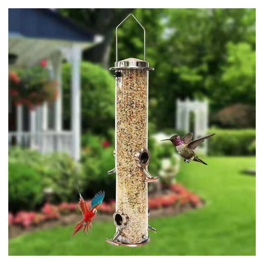 Sun Flowergb - provide stainless steel bird feeder, small bird feeders, easy open wild bird feeders. Hanging bird feeder for black oil seeds,
