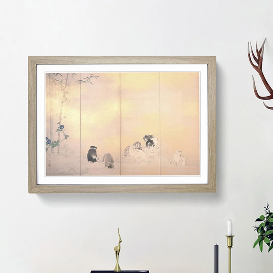 Puppies by Takeuchi Seiho - Picture Frame Painting Print