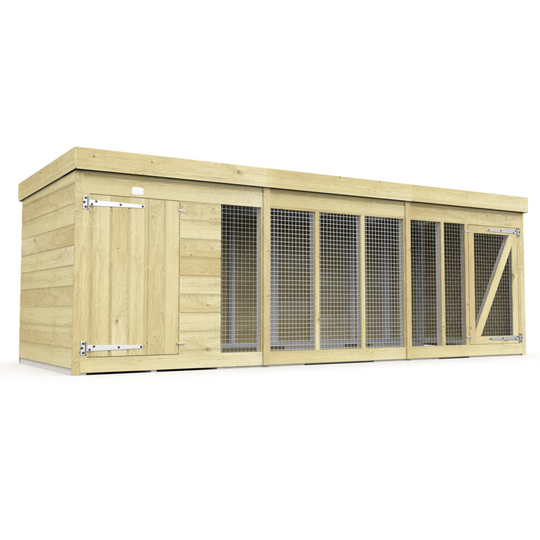 12ft x 4ft Dog Kennel & Run Treated Timber Fast & Free 2-5 Day Delivery