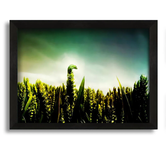 Lizard Perch - Picture Frame Graphic Art on Canvas