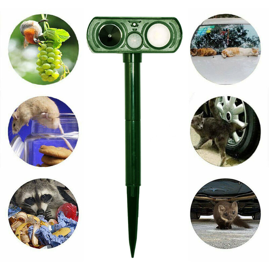 Animal Repeller,Solar Powered Animal Repeller Deterrent with Motion Sensor,Waterproof with Flashing Light