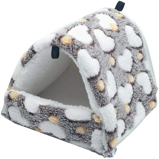 Litzee - Small Animal Pet Hanging Nest Bed Cute Soft Warm Coral Velvet House Hammock Sleeping Playing Cage for Rat Guinea pig Hamster Squirrel Ferret