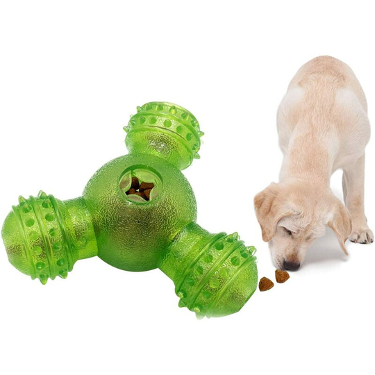 Interactive Dog Toy Dog Treat Dispenser Dog Food Dispenser Bite-Resistant Rubber Chew Toy