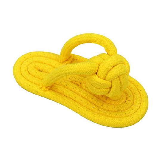 Cotton Durable Rope Sandals Mastodontics Toys Teething Play Game Toys Cleaning Teeth Pet Toys for Small Medium Dogs (Random Color)