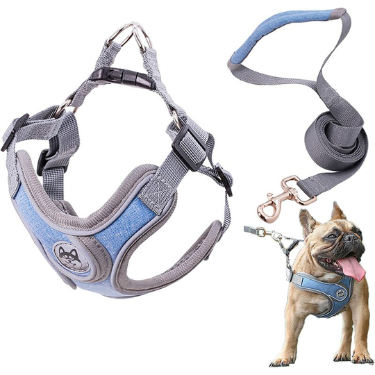 Denuotop - Harness Vest Dog Harness and Lead Adjustable Pet Reflective Vest Harness,Dog Walking Harness Vest with Padded,Soft,Comfortable and