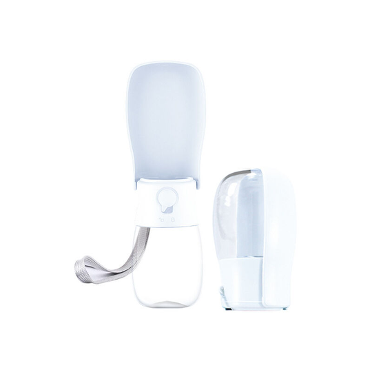 MUFF Dog Water Bottle - Foldable Dog Water Dispenser for Walking, Portable Pet Water Bottle 280ML White