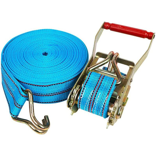 5000 kg (5 tons) 15 m of ratchet gaps with hook voltage belt - Rats - with claw hooks, width 5.5 cm