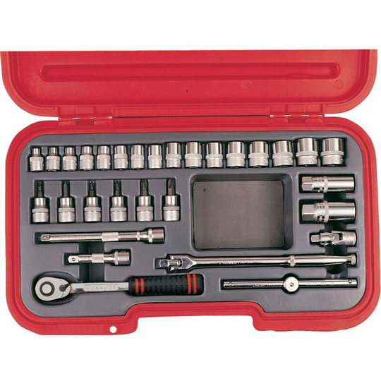 Metric30 Piece 3/8' Square dr Socket Set - Kennedy-pro