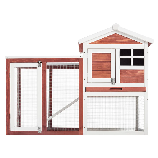 2-Tier Wooden Rabbit Cage