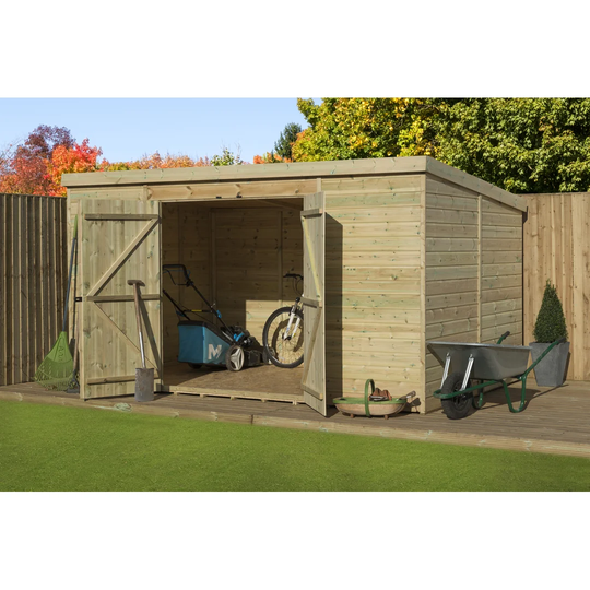 14 Ft. W x 8 Ft. D Shiplap Pent Wooden Shed