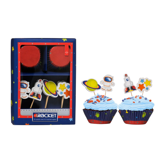 24 Cup Non-Stick Rocket Cupcake Case