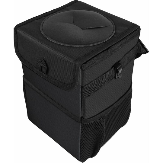 Perle Rare - Car Trash Can with Lid - Hanging Car Trash Bag with Storage Bag, Portable Foldable Waterproof Car Storage Bag, 6L Large Capacity Car