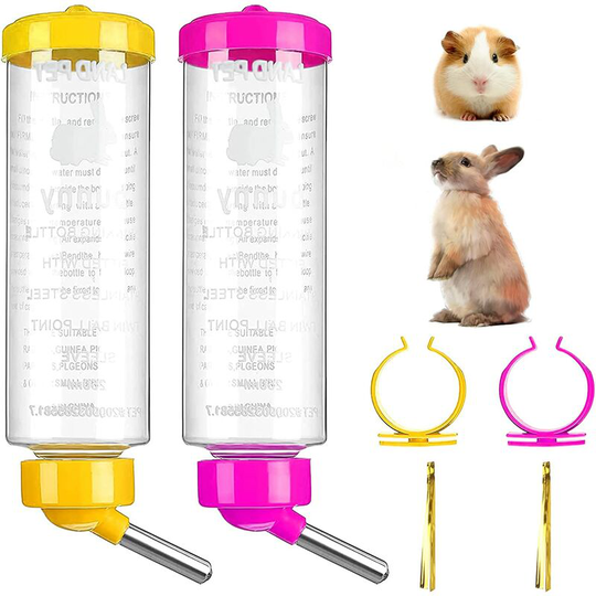 Rabbit Feeding Bottle Guinea Pig Feeding Bottle Dwarf Rabbit Feeding Bottle for Cage Rodent Feeder Rabbit Drinker Rabbit Water Dispenser Hamster