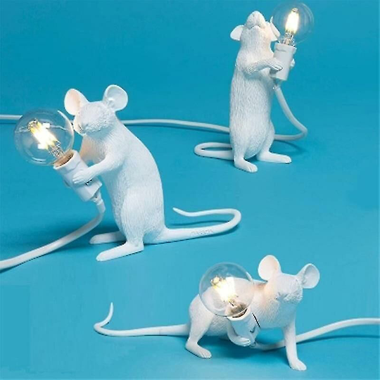 Deckon - Lamps modern led resin mouse table desk lamp night lights - White combination