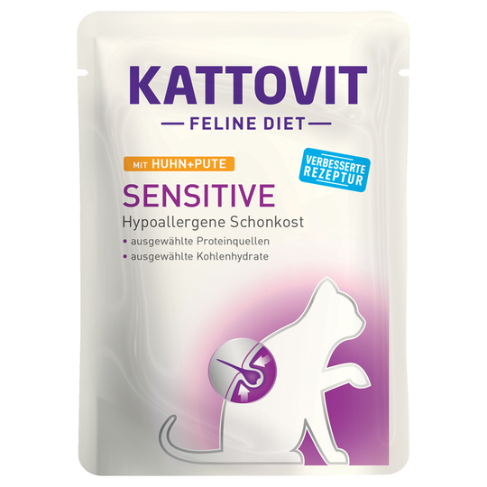 Kattovit Sensitive Pouches 24 x 85g - Chicken & Turkey