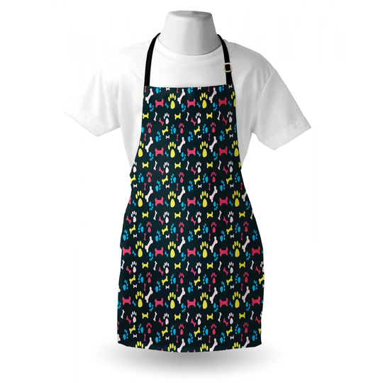 Cool Canine Elements Paw Marks and Bones Ornamental Apron
