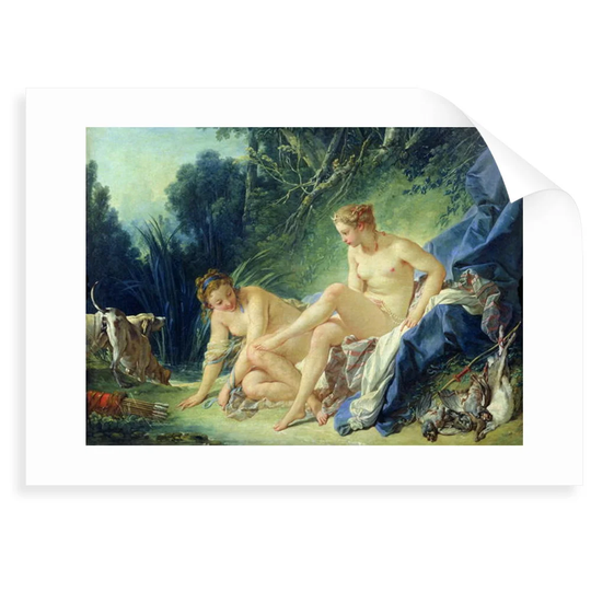 Diana Getting Out of Her Bath by Lambert Sustris - Painting Print