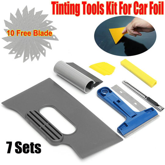 7pcs abs Professional Car Window Tinting Wrapping Installation Tools Kit Set Glass Scraper For House Application Of Tint Film
