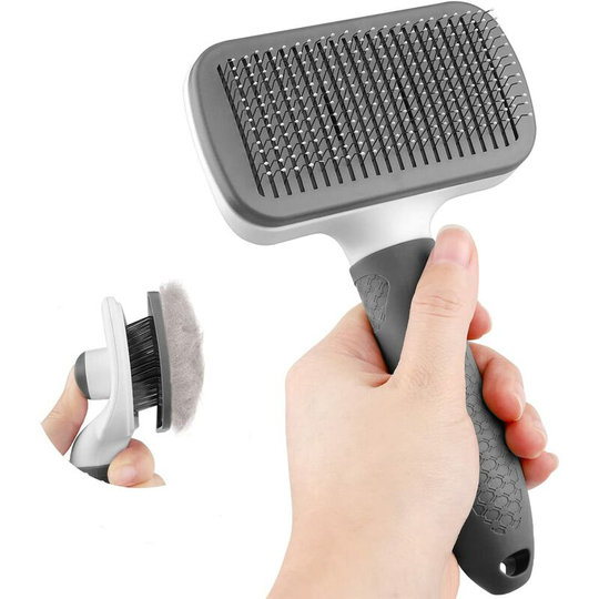 Dog and Cat Comb Brush, Dog and Cat Grooming Comb Brush, Self-Cleaning Dog and Cat Brush, Best Grooming Comb Brushes for Cats and Long and Short