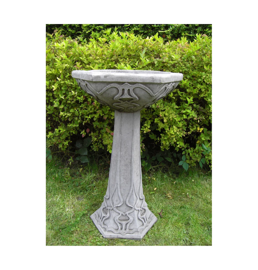 Art Deco Stone Bird Bath