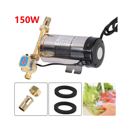 150W Stainless Steel Automatic Water Pressure Booster Pump Shower Home
