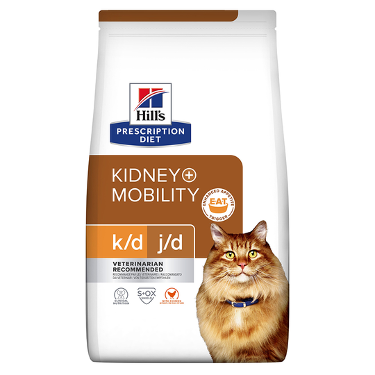 Hill's Prescription Diet Feline Economy Packs - k/d+Mobility Kidney+Joint Care - Chicken (2 x 3kg)