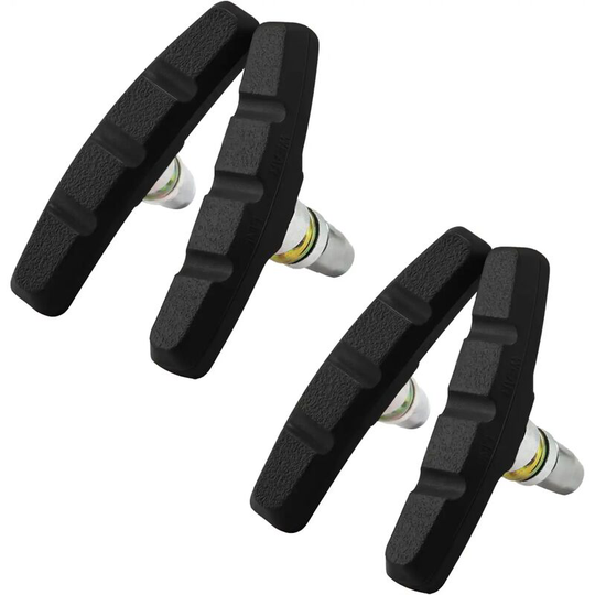 2 Pairs V-Brake Brake Pads 70mm v Bike Bicycle Brake Pads with Hex Nuts and Spacers Bicycle Brake Block Set Set 70mm VSP70(BLACK)