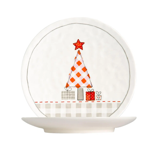 Nicola Spring Christmas Dessert Plates - 20Cm - White