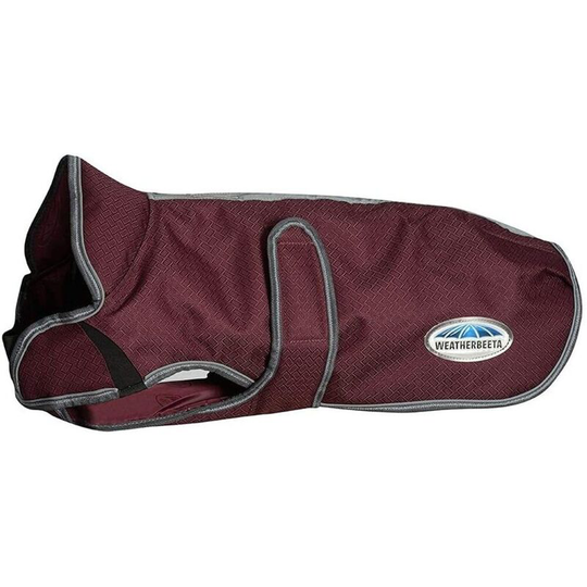 Weatherbeeta - Comfitec Premier Free Duo Deluxe Parka Dog Coat (55cm) (Maroon/Grey/White) - Maroon/Grey/White