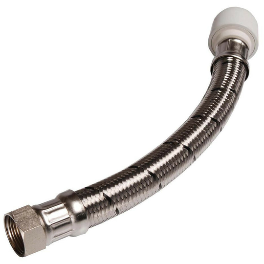 22mm x 3/4'' 300mm Flexible Tap Connector Brass Nut - Pack of 2 - n/a - Hep20